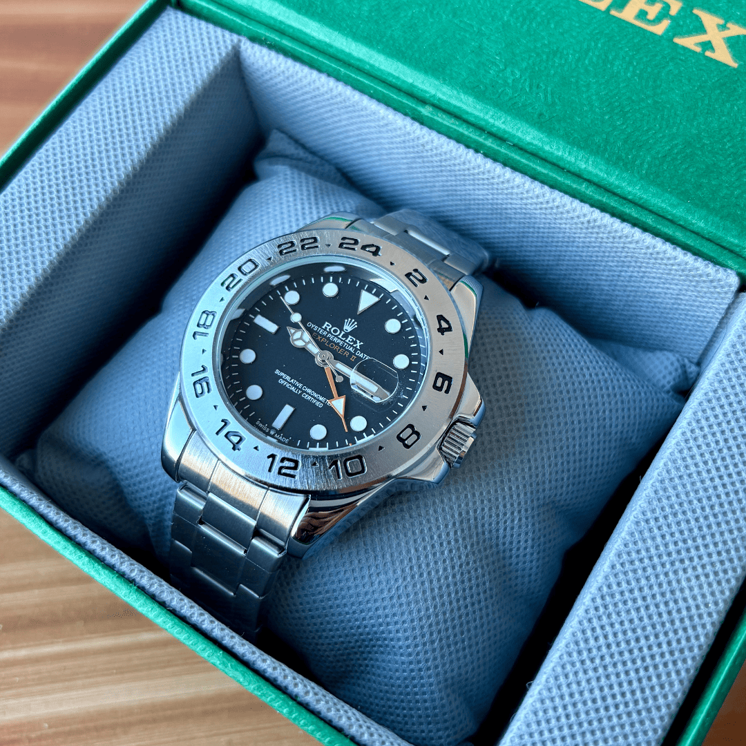 Rlx Explorer II | Oyster Chain | Stainless Steel | Black Dia - Image 2