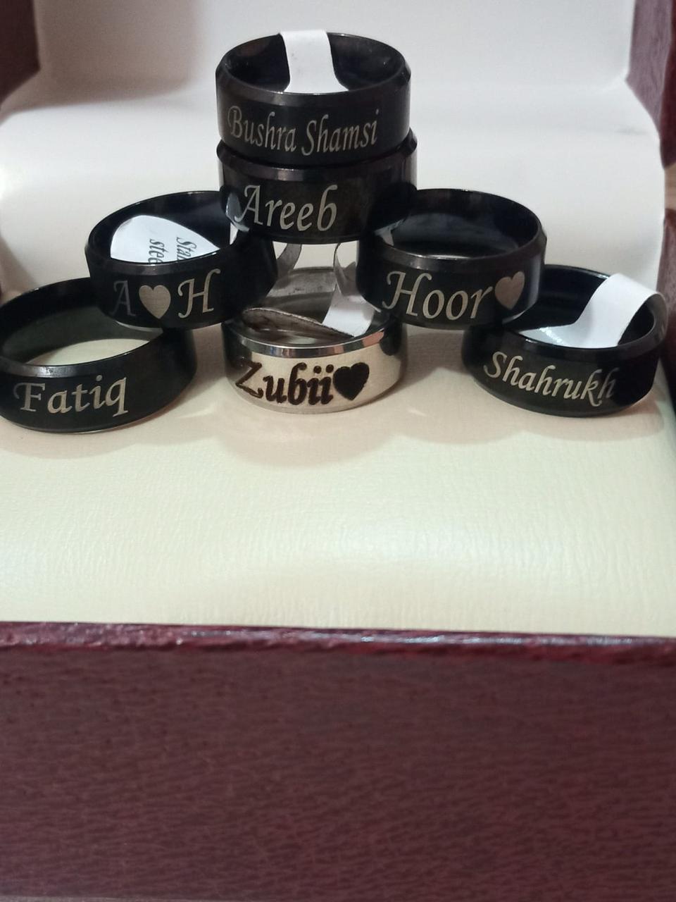 Customized Name Engrave Ring/Challa